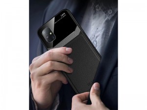 کاور دور دوخت چرم و گلس مدل Delicate Case مناسب برای گوشی موبایل سامسونگ A51