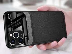 کاور دور دوخت چرم و گلس مدل Delicate Case مناسب برای گوشی موبایل آیفون 11 پرو مکس