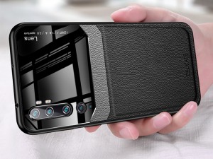 کاور دور دوخت چرم و گلس مدل Delicate Case مناسب برای گوشی موبایل شیائومی Mi CC9 Pro/Mi Note 10/Mi Note 10 Pro