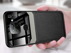 کاور دور دوخت چرم و گلس مدل Delicate Case مناسب برای گوشی موبایل شیائومی Redmi Note 9/Redmi 10x 4G