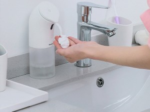 پمپ فوم ساز مایع دستشویی بیسوس مدل Minipeng Hand Washing Machine بهمراه فوم مایع