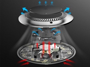 شارژر وایرلس فن دار بیسوس مدل Whirlwind Wireless Charger With A Fan
