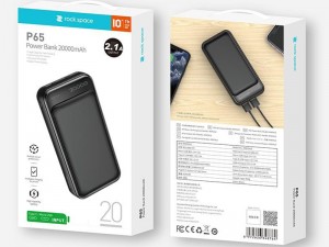 پاور بانک 20000 میلی آمپر راک اسپیس مدل RMP0416 P65