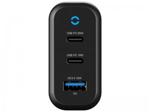 شارژر دیواری فست شارژ 65 وات پاورولوژی مدلP65PDWEUBK GaN Charger