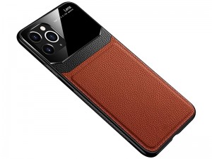 کاور دور دوخت چرم و گلس مدل Delicate Case مناسب برای گوشی موبایل iPhone 12 Pro Max