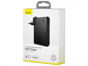 پاور بانک 10000 میلی آمپر و شارژر دیواری فست شارژ بیسوس مدل GaN Charger