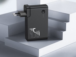 پاور بانک 10000 میلی آمپر و شارژر دیواری فست شارژ بیسوس مدل GaN Charger