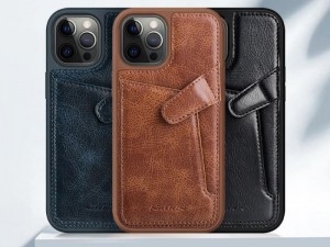 کاور چرمی اورجینال نیلکین مدل Aoge Leather Case مناسب برای گوشی موبایل iPhone 12/12 Pro