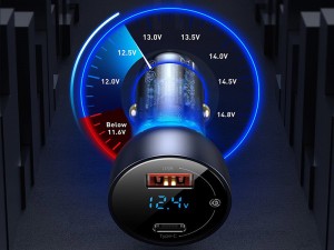 شارژر فندکی سوپر شارژ بیسوس مدل Particular Digital Display QC + PPS Dual Quick Charger 65W CCKX-C0G
