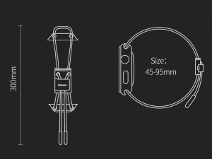 بند اپل واچ بیسوس مدل Lockable Rope Strap for AP Watch Series 3/4/5 42mm/44mm LBAPWA4-B24