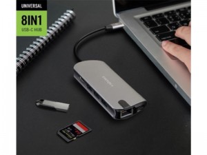 هاب تایپ سی 8 پورت انرژیا مدل AluHub HD PRO