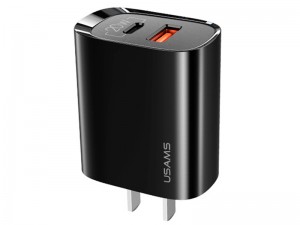 شارژر دیواری فست شارژ یوسمز مدل US-CC120 T35 QC3.0 + PD3.0 Fast Charger 20W