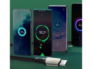 کابل سوپر شارژ تایپ سی بیسوس مدل Suppport VOOC Cafule Cable CATKLF-VB01 به طول 2 متر