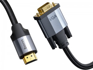 کابل HDMI به VGA بیسوس مدل Enjoyment Series HDMI Male To VGA Male CAKSX-JOG