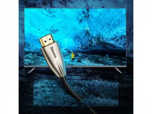 کابل HDMI بیسوس مدل Horizontal 4K HDMI Male to 4K HDMI Male Adapter Cable CADSP-A01 به طول 1 متر