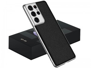 کاور اورجینال لاکچری GKK مدل Luxury Leather Plating Case مناسب برای گوشی موبایل سامسونگ S21 Ultra