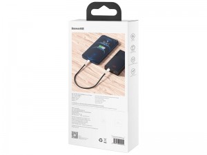 کابل پاوربانکی فست شارژ Type-C به Lightning بیسوس مدل Cafule Series Metal Data Cable 20W CATLJK-01 به طول 25 سانتی‌متر