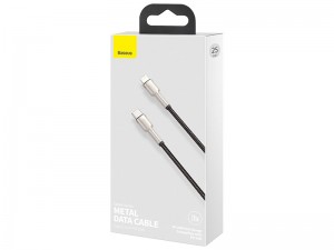 کابل پاوربانکی فست شارژ Type-C به Lightning بیسوس مدل Cafule Series Metal Data Cable 20W CATLJK-01 به طول 25 سانتی‌متر