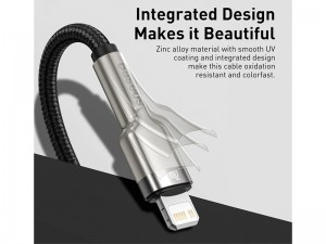 کابل پاوربانکی فست شارژ Type-C به Lightning بیسوس مدل Cafule Series Metal Data Cable 20W CATLJK-01 به طول 25 سانتی‌متر