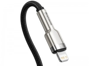 کابل پاوربانکی فست شارژ Type-C به Lightning بیسوس مدل Cafule Series Metal Data Cable 20W CATLJK-01 به طول 25 سانتی‌متر