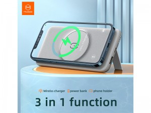 پاور بانک 10000 میلی آمپر وایرلس مک دودو مدل Magnetic Wireless Fast Charging