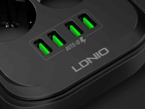 چند راهی برق الدینیو مدل SE6403 (دارای 4 پورت USB)