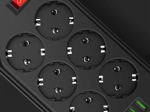 چند راهی برق الدینیو مدل SE6403 (دارای 4 پورت USB)