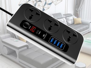 چند راهی برق دیجیتالی ارلدام مدل SC02 (دارای 4 پورت USB)