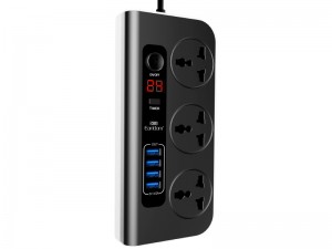 چند راهی برق دیجیتالی ارلدام مدل SC02 (دارای 4 پورت USB)