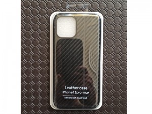 کاور فیبر کربنی مدل Leather Case مناسب برای گوشی موبایل iPhone 12 Pro Max