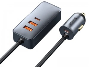 شارژر فندکی 120 وات بیسوس مدل Share Together CCBX-120C2 CCBT-A0G Car Charger