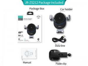 پایه نگهدارنده و شارژر وایرلس فست شارژ گوشی موبایل جویروم مدل JR-ZS212