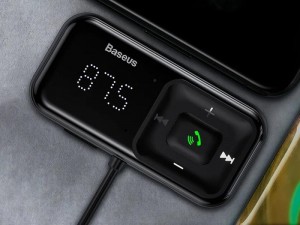 شارژر فندکی با قابلیت پخش موسیقی و مکالمه بیسوس مدل T typed S-16 wireless MP3 car charger CCTM-E01