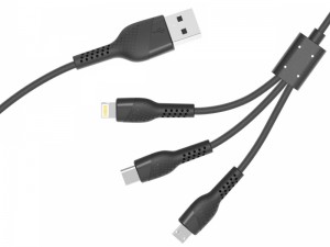 کابل سه سر پرودو مدل PD-31LMC PVC 3in1 Cable