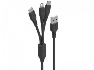 کابل فست شارژ سه سر پرودو مدل PD-31LCC به طول 3 متر