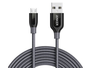 کابل تبدیل USB به Micro-USB انکر مدل A8141 PowerLine Plus به طول 3 متر