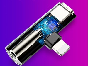 مبدل لایتنینگ به صدا AUX و پورت شارژ راک مدل RCB0667