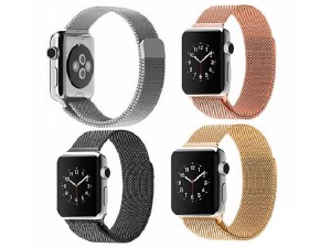 بند فلزی ساعت مدل Milanese Loop مناسب برای اپل واچ 40/38 میلی‌متری