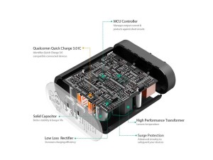 شارژر دیواری فست شارژ آکی مدل PA-T16