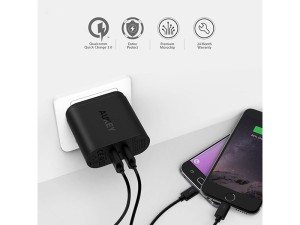 شارژر دیواری فست شارژ آکی مدل PA-T16