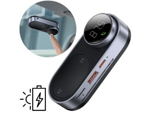 گیرنده صوتی بلوتوثی چندکاره بیسوس مدل Solar Car Wireless MP3 Player CDMP000001 CRTYN-01 با قابلیت شارژ خورشیدی