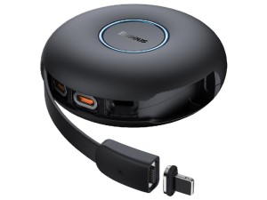کابل مگنتی تایپ سی سه کاره بیسوس مدل Zink Magnetic Retractable CAMLC-01