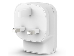 شارژر دیواری فست شارژ 32 وات بلکین مدل USB-C + USB-A Wall Charger WCB004myWH