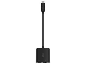 مبدل تایپ سی به Gigabit Ethernet و پورت شارژ بلکین مدل INC001btBK