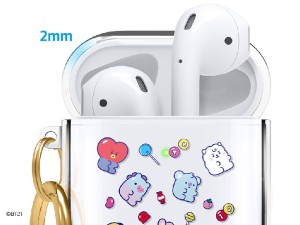 کاور محافظ ایرپاد الاگو مدل BT21 I elago AirPods 1 & 2 Clear Case APCL-BT21-7FLA