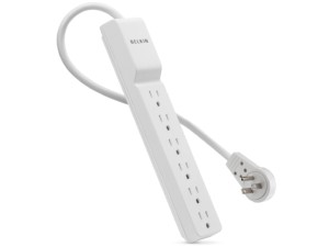 چند راهی برق بلکین مدل Outlet Home/Office Surge Protector rotating plug 8' cord BE106000-08R