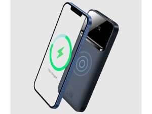 پاور بانک وایرلس 10000 میلی آمپر مگنتی بیسوس مدل Magnetic Wireless Quick Charge PPCXW10 PPMT-03