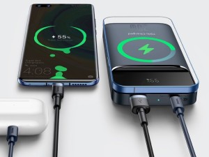 پاور بانک وایرلس 10000 میلی آمپر مگنتی بیسوس مدل Magnetic Wireless Quick Charge PPCXW10 PPMT-03