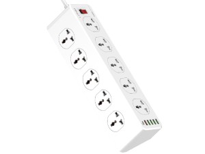 چند راهی برق الدینیو مدل SC10610 (دارای 5 پورت USB و 1 پورت Type-C)