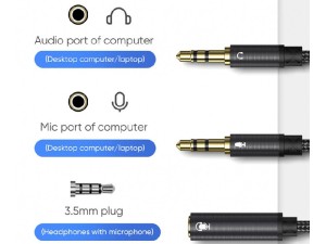 کابل انتقال صدای دوسر جویروم مدل Headphone female to 2-male Y-splitter audio cable SY-A05